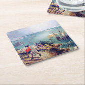 Landschap met de Herfst van Icarus, Pieter Bruegel Kartonnen Onderzetters (Schuin)