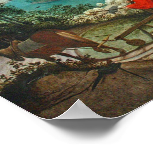 Landschap met de Herfst van Icarus Pieter Bruegel Poster (Hoek)