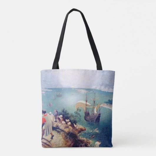 Landschap met de Herfst van Icarus, Pieter Bruegel Tote Bag (Achterkant)