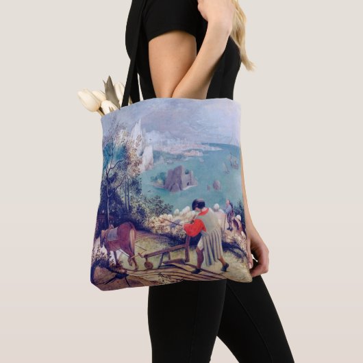 Landschap met de Herfst van Icarus, Pieter Bruegel Tote Bag (Dichtbij)