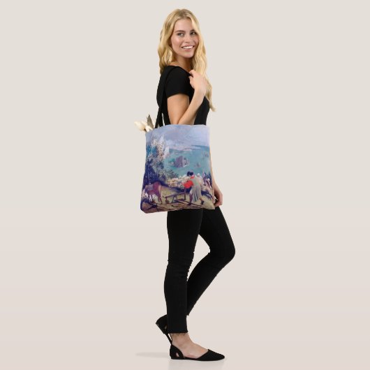 Landschap met de Herfst van Icarus, Pieter Bruegel Tote Bag (Op model)