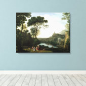 Landschap met de Nymph Egeria Canvas Afdruk (Insitu (Houten vloer))