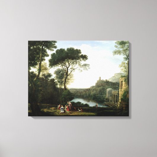 Landschap met de Nymph Egeria Canvas Afdruk (Voorkant)