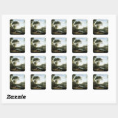 Landschap met de Nymph Egeria Vierkante Sticker (Vel)