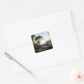 Landschap met de Nymph Egeria Vierkante Sticker (Envelop)