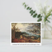 Landschap met de parabel van de zool door Bruegel Briefkaart (Staand voorkant)