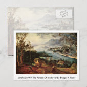 Landschap met de parabel van de zool door Bruegel Briefkaart (Voorkant / Achterkant)