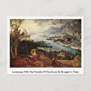 Landschap met de parabel van de zool door Bruegel Briefkaart