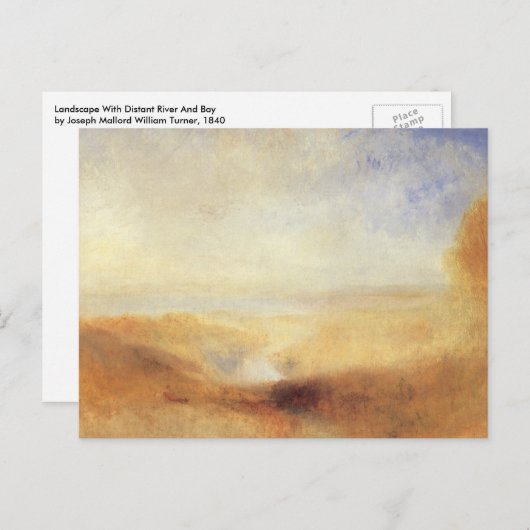 Landschap met de verre rivierbaai van Joseph Turne Briefkaart (Voorkant / Achterkant)
