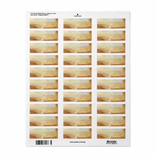 Landschap met de verre rivierbaai van Joseph Turne Etiket (Full Sheet)