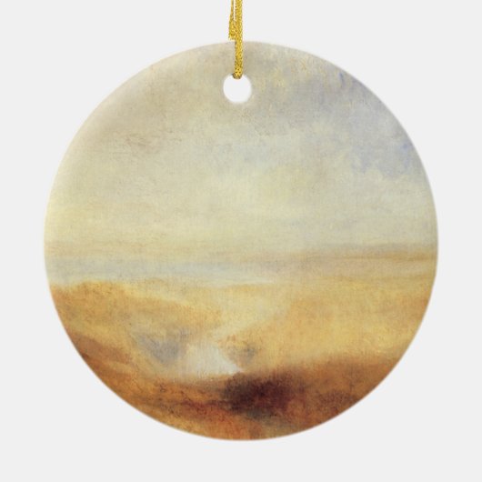 Landschap met de verre rivierbaai van Joseph Turne Keramisch Ornament (Achterkant)