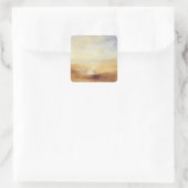 Landschap met de verre rivierbaai van Joseph Turne Vierkante Sticker (Tas)