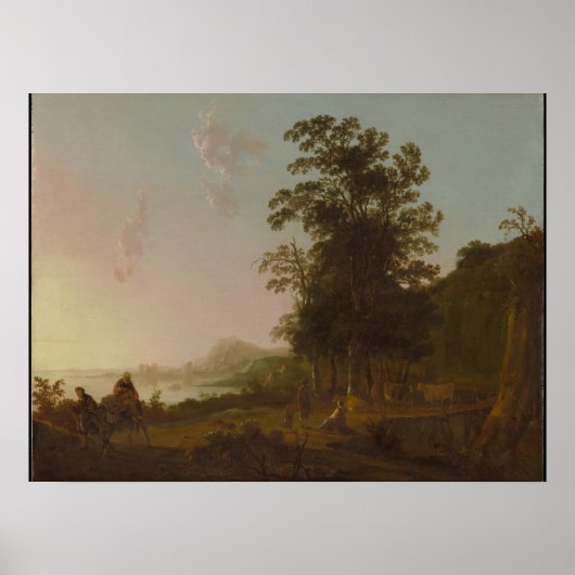 Landschap met de vlucht naar Egypte Poster (Voorkant)