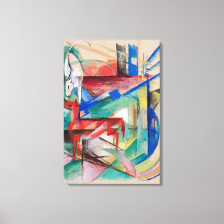 Landschap met dieren canvas afdruk