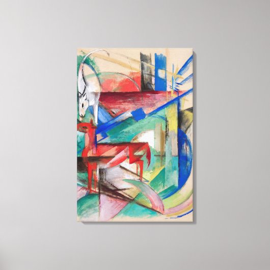 Landschap met dieren canvas afdruk (Voorkant)