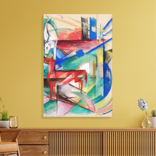 Landschap met dieren canvas afdruk (Insitu (Woonkamer))