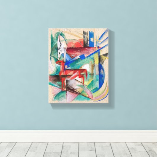 Landschap met Dieren Canvas Afdruk (Insitu (Houten vloer))