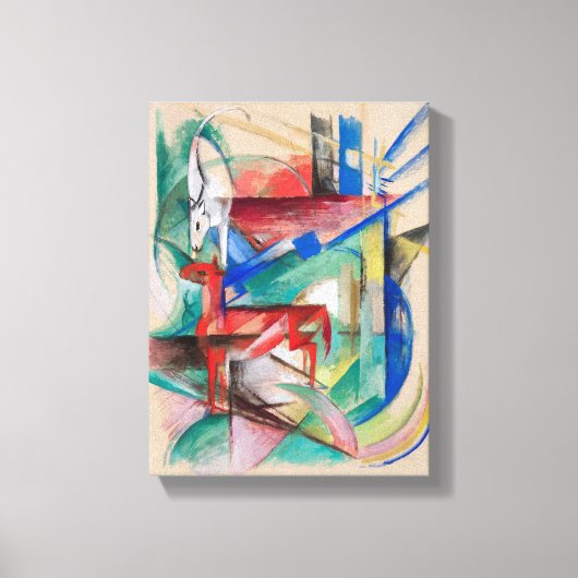 Landschap met Dieren Canvas Afdruk (Voorkant)