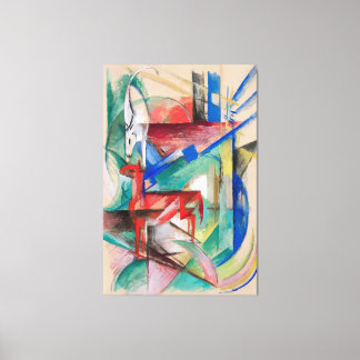 Landschap met dieren canvas afdruk