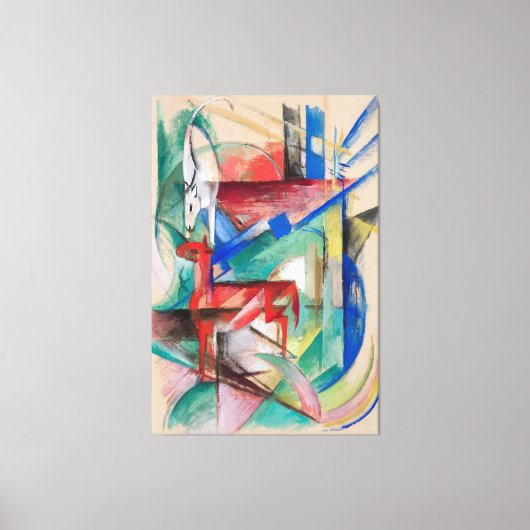 Landschap met dieren canvas afdruk (Voorkant)