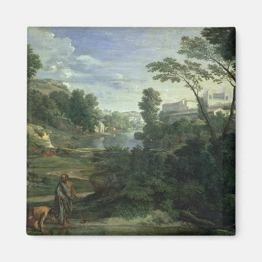 Landschap met Diogenes, 1648 Magneet (Voorkant)