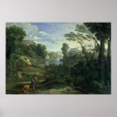 Landschap met Diogenes, 1648 Poster (Voorkant)