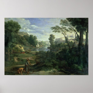 Landschap met Diogenes, 1648 Poster
