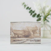 Landschap met een boerenhuis, 1640 briefkaart (Staand voorkant)