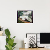 Landschap met een boot poster (Thuiskantoor)