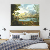 Landschap met een Calm Nicolas Pouss Canvas Afdruk (Insitu (Slaapkamer))