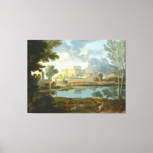 Landschap met een Calm Nicolas Pouss Canvas Afdruk