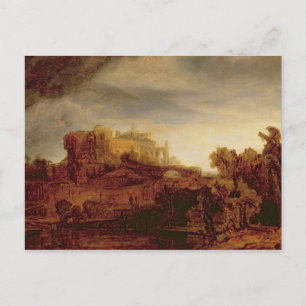 Landschap met een Chateau Briefkaart