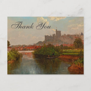 Landschap met een gezicht op Windsor Castle Dank j Briefkaart