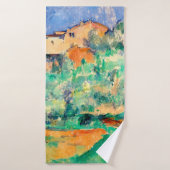 Landschap met een huis, Cezanne Badhanddoek (Badhanddoek)