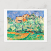 Landschap met een huis, Cezanne Briefkaart (Voorkant)