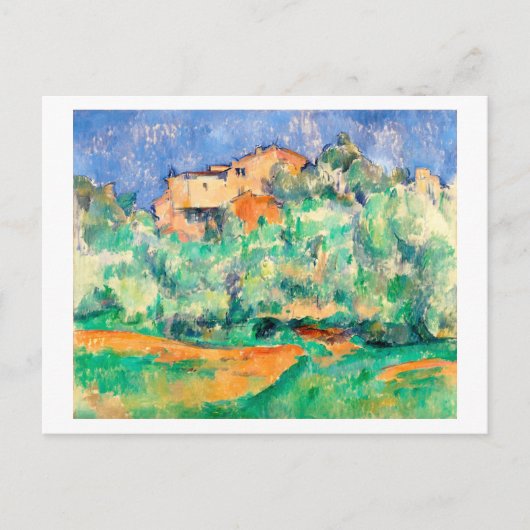Landschap met een huis, Cezanne Briefkaart (Voorkant)