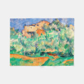 Landschap met een huis, Cezanne Fleece Deken (Voorkant (Horizontaal))