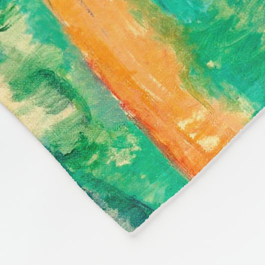Landschap met een huis, Cezanne Fleece Deken (Hoek)