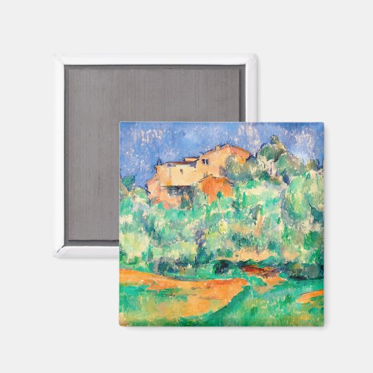 Landschap met een huis, Cezanne Magneet (Voorkant / Achterkant)