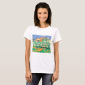 Landschap met een huis, Cezanne T-shirt (Voorkant volledig)