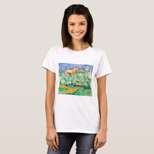 Landschap met een huis, Cezanne T-shirt (Voorkant volledig)