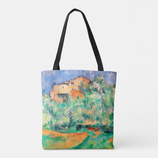 Landschap met een huis, Cezanne Tote Bag (Achterkant)