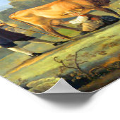 Landschap met een jong meisje dat een koe van Aelb Poster (Hoek)