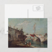 Landschap met een kanaal briefkaart (Voorkant / Achterkant)
