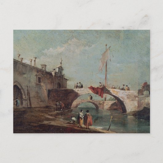 Landschap met een kanaal briefkaart (Voorkant)