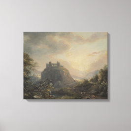 Landschap met een kasteel - Paul Sandby - c1808 Canvas Afdruk