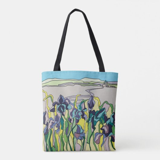 Landschap met een kasteel tote bag (Achterkant)
