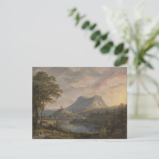 Landschap met een meer - Paul Sandby - c1808 Briefkaart (Staand voorkant)