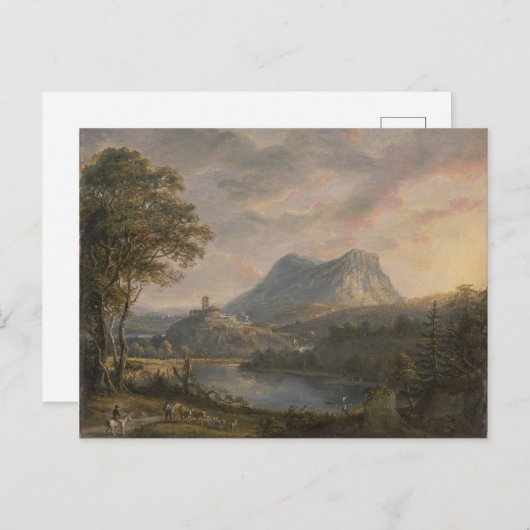 Landschap met een meer - Paul Sandby - c1808 Briefkaart (Voorkant / Achterkant)