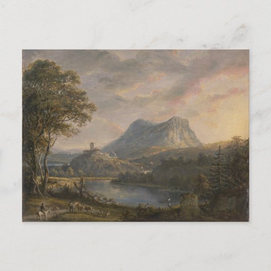 Landschap met een meer - Paul Sandby - c1808 Briefkaart (Voorkant)